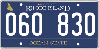 RI license plate 060830