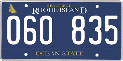 RI license plate 060835