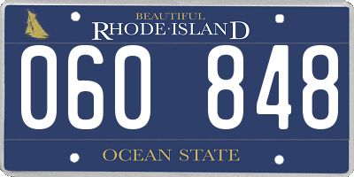 RI license plate 060848