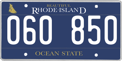 RI license plate 060850