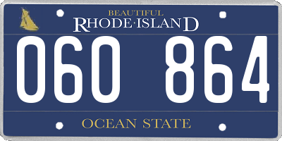 RI license plate 060864
