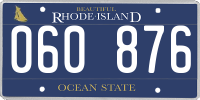 RI license plate 060876