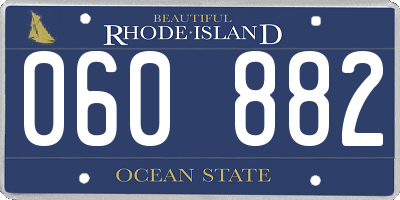 RI license plate 060882