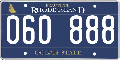 RI license plate 060888