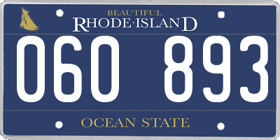 RI license plate 060893