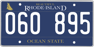 RI license plate 060895