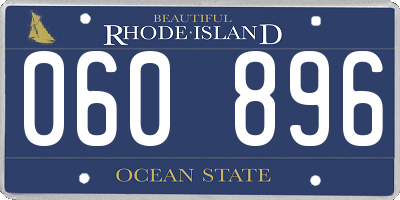 RI license plate 060896