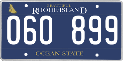 RI license plate 060899