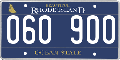 RI license plate 060900