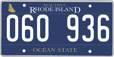 RI license plate 060936
