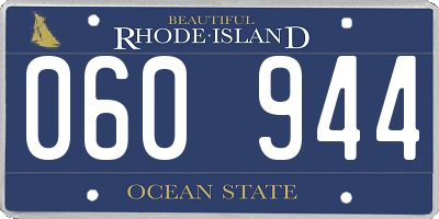 RI license plate 060944
