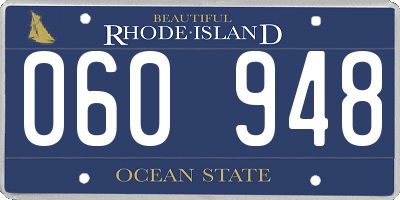RI license plate 060948