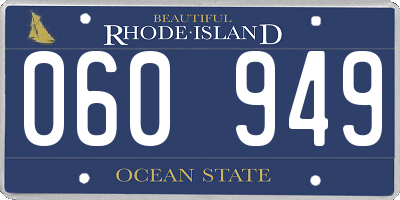 RI license plate 060949