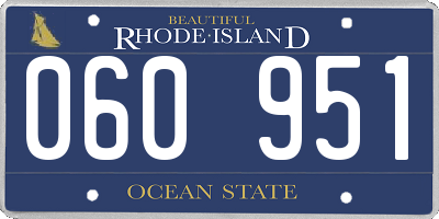 RI license plate 060951