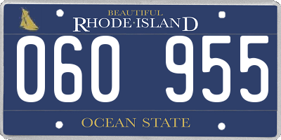 RI license plate 060955