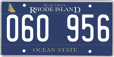 RI license plate 060956