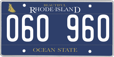 RI license plate 060960
