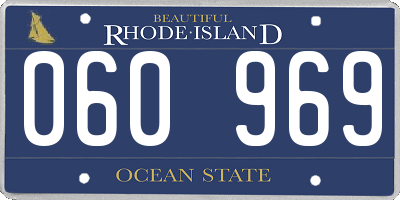 RI license plate 060969