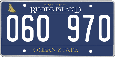 RI license plate 060970