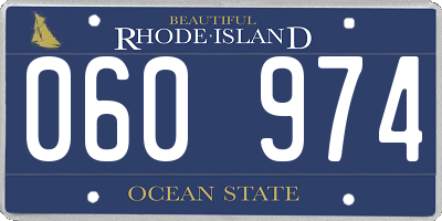 RI license plate 060974