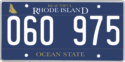RI license plate 060975
