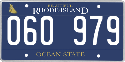 RI license plate 060979