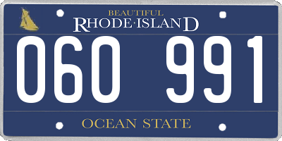 RI license plate 060991