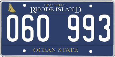RI license plate 060993