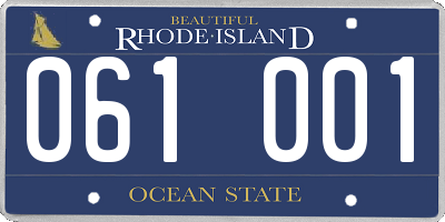RI license plate 061001