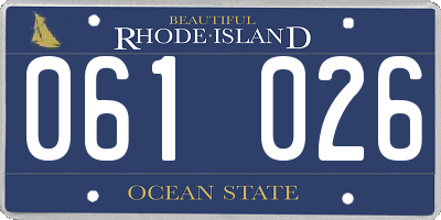 RI license plate 061026