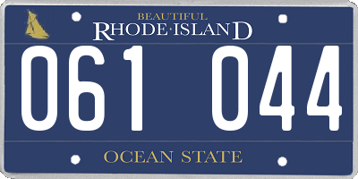 RI license plate 061044