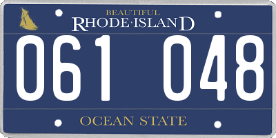 RI license plate 061048
