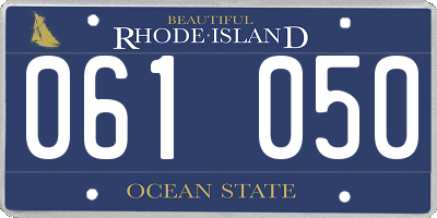 RI license plate 061050