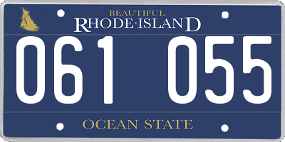 RI license plate 061055