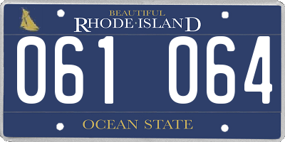 RI license plate 061064