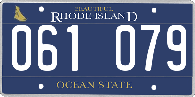RI license plate 061079