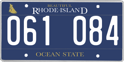 RI license plate 061084