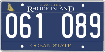 RI license plate 061089