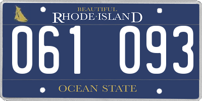 RI license plate 061093
