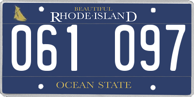 RI license plate 061097