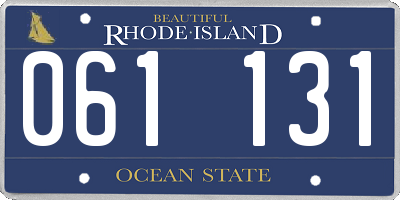 RI license plate 061131