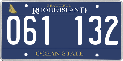 RI license plate 061132