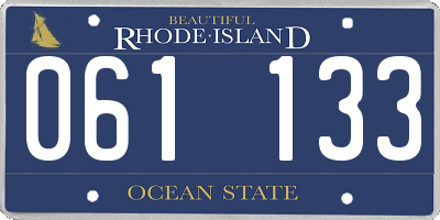 RI license plate 061133