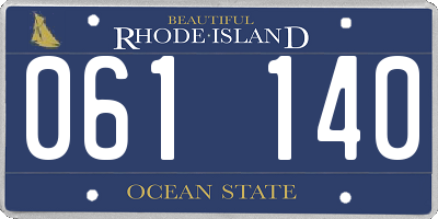 RI license plate 061140