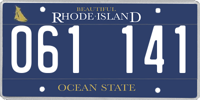 RI license plate 061141
