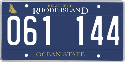 RI license plate 061144