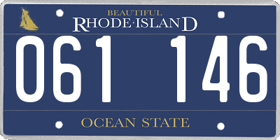 RI license plate 061146