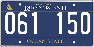 RI license plate 061150