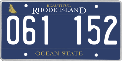 RI license plate 061152