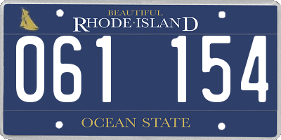 RI license plate 061154